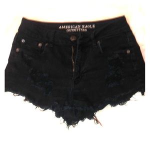 American eagle black shorts high waisted